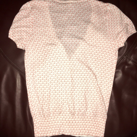 J. Crew Anchor Print Short Sleeved Cardigan Medium - Picture 6 of 7